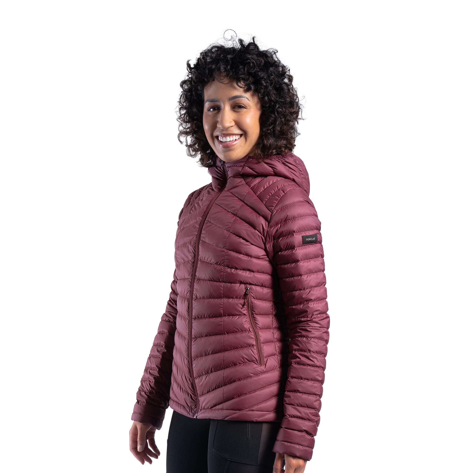 Forclaz Women's MT100 Hooded Down Puffer Jacket - Lightweight Winter Coat for Hiking, Travel & Outdoor Activities | Waterproof Insulated Jacket for Cold Weather