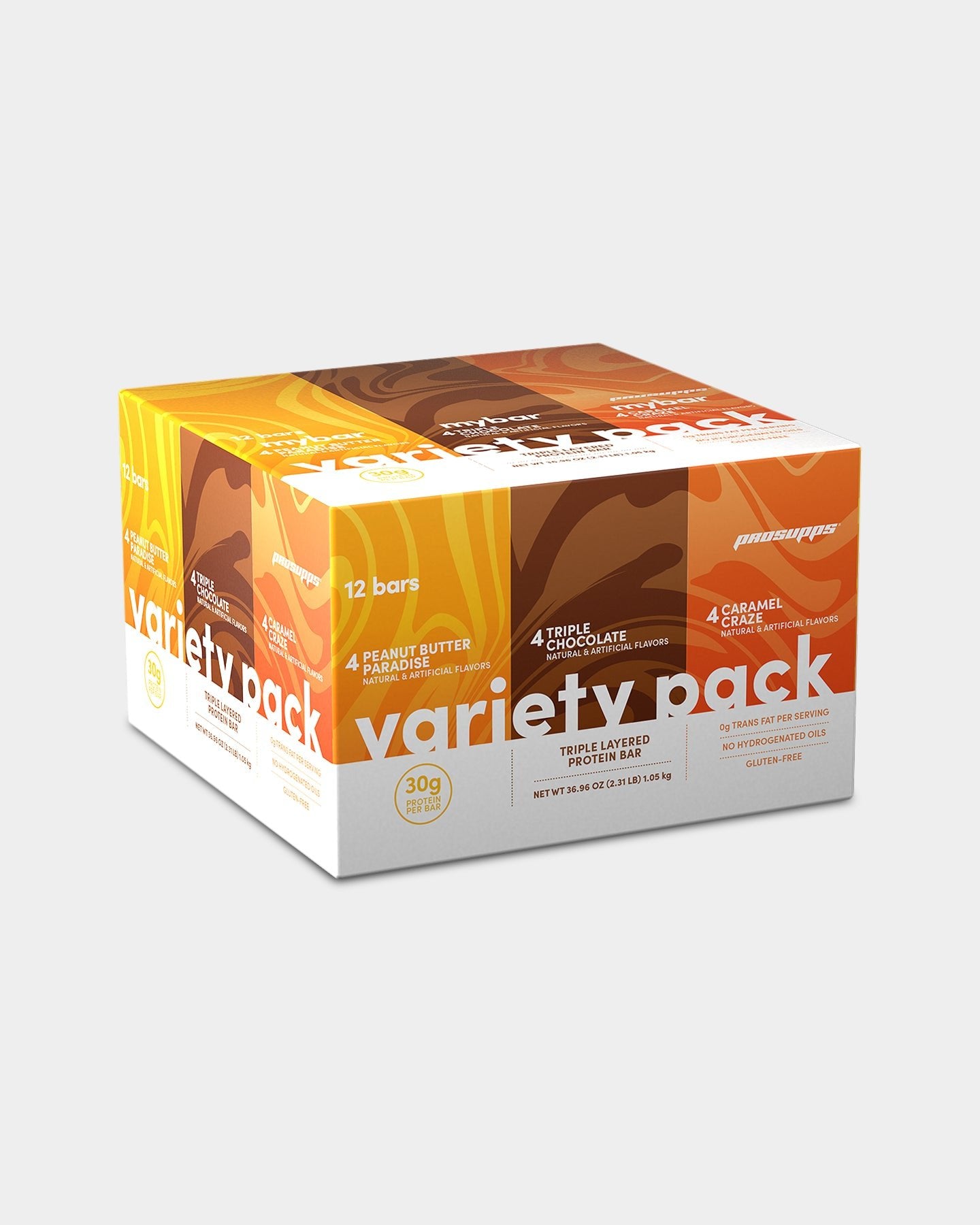Pro Supps Mybar Protein Bars - 12 Count Pack | High Protein Snack for Workout Recovery, Energy Boost & On-the-Go Nutrition