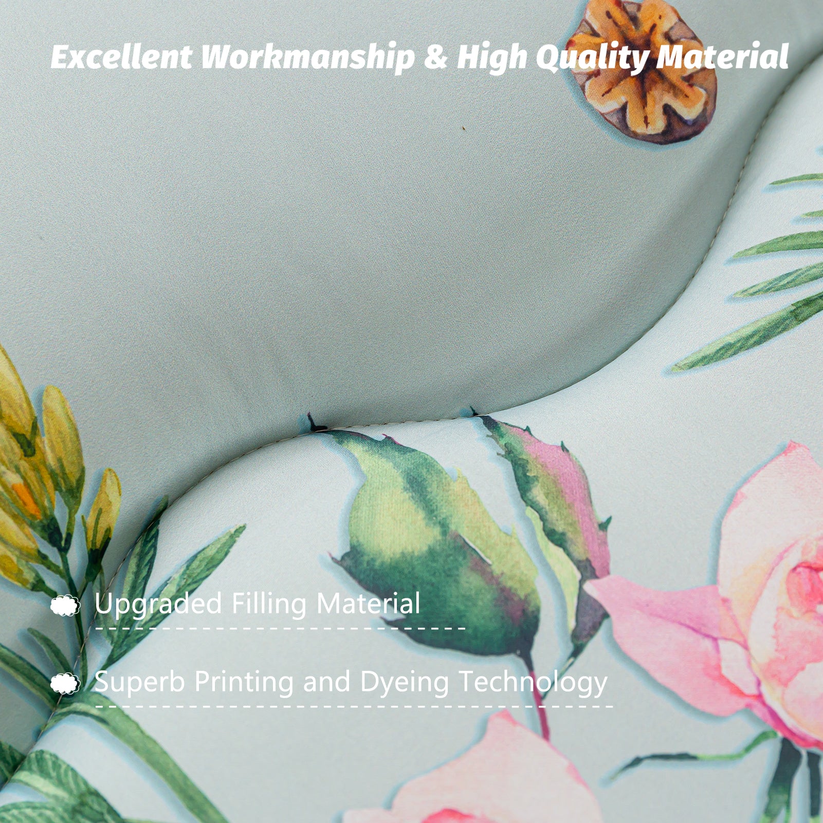 MAXYOYO Floor Mattress - Green Floral Printed Japanese Futon Mattress for Guest Bed, Yoga & Meditation | Foldable Floor Sleeping Pad for Small Spaces