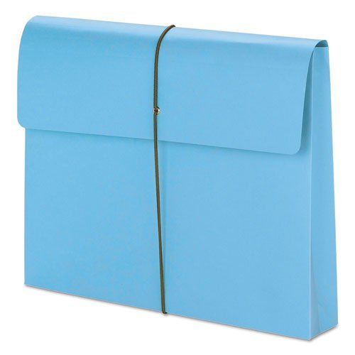 2 Inch Expandable Wallet with String Closure - Letter Size, Blue (Pack of 10) - Perfect for Cash, Receipts & Small Documents Organization