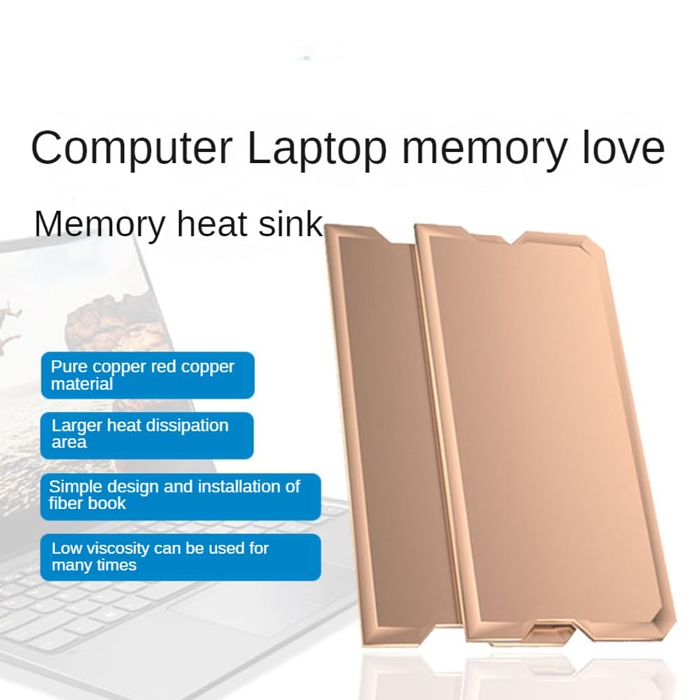 Premium DKSooozs Copper Memory Heatsink for Laptop - Enhanced DDR4/DDR5 RAM Cooling with Efficient Heat Dissipation | Perfect for Gaming PCs, Workstations & High-Performance Laptops