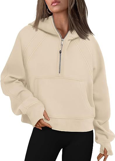 Women's Loose Fit Zip Up Hoodie with Pockets - Long Sleeve Pullover Sweatshirt for Fall & Winter | Casual Sportswear, Lounge Wear & Outdoor Activities
