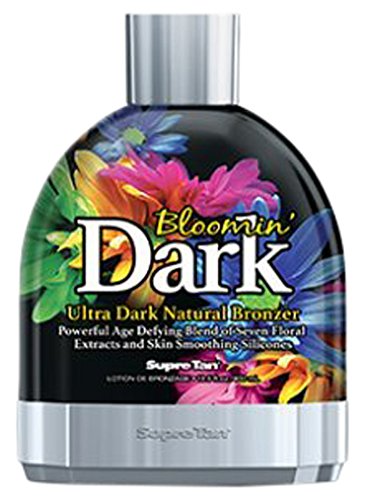 Supre BLOOMIN' DARK Ultra Dark Natural Bronzer - 13.5 oz | Organic Tanning Lotion for Deep, Even Tan | Perfect for Beach, Pool & Summer Vacation