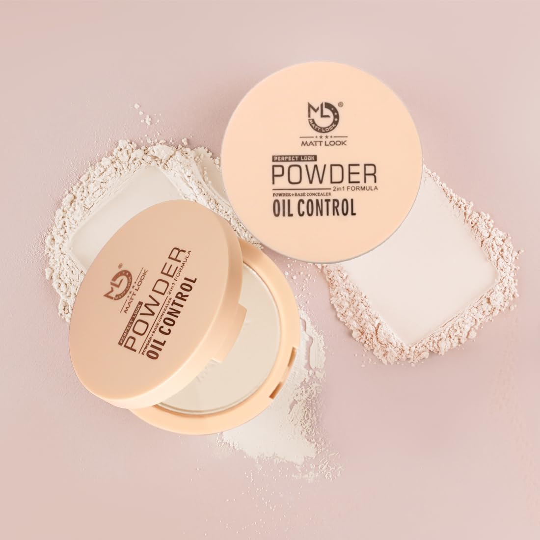MATT LOOK Perfect Look Oil Control 2-in-1 Compact Powder & Foundation | High Coverage HD Finish Concealer | Blendable for All Skin Types | 20g Fair | Ideal for Daily Makeup & Photoshoots
