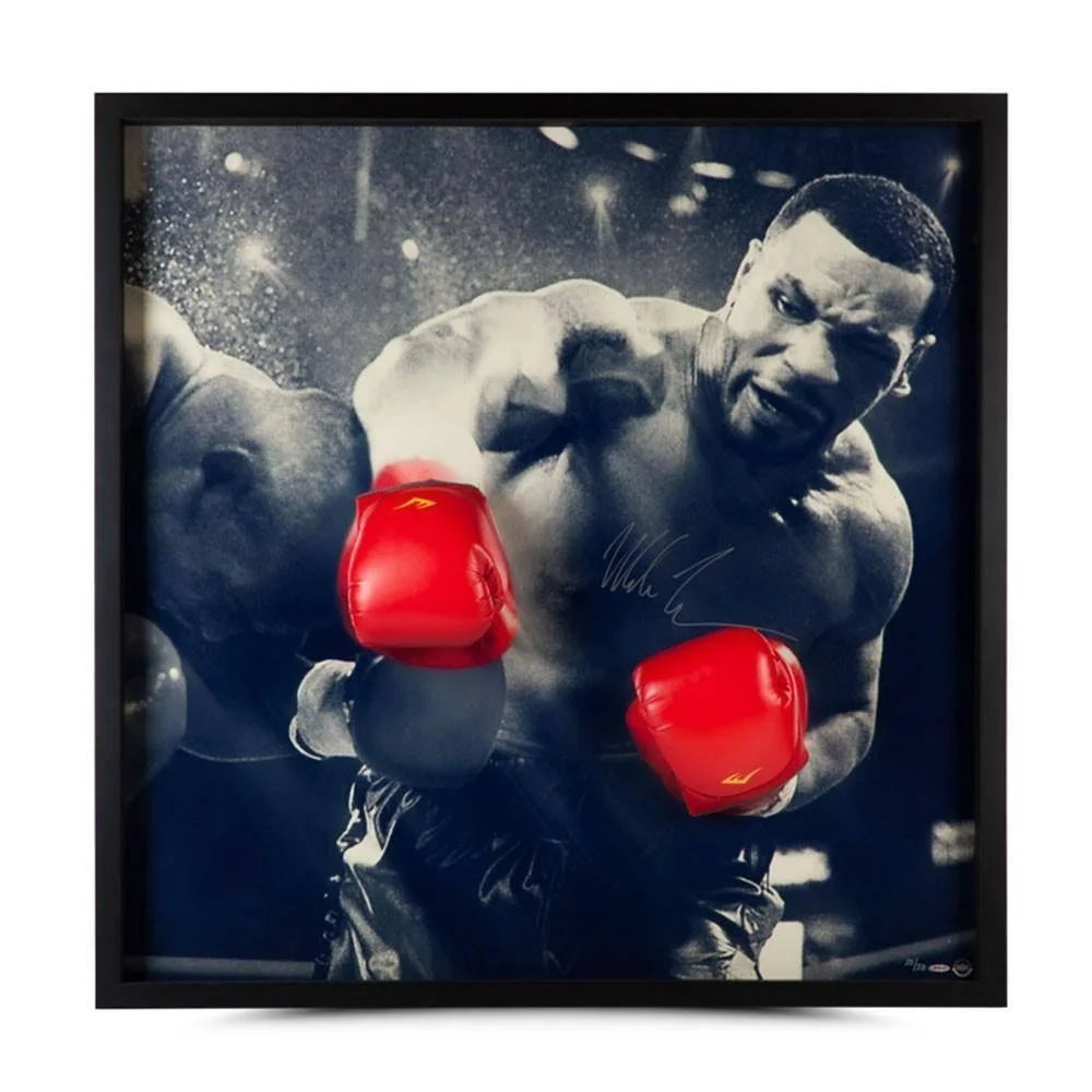 Mike Tyson Autographed Boxing Glove - Framed with UDA COA - Signed Memorabilia for Sports Collectors & Boxing Fans - Perfect for Man Cave, Sports Bar, or Gift for Boxing Enthusiasts