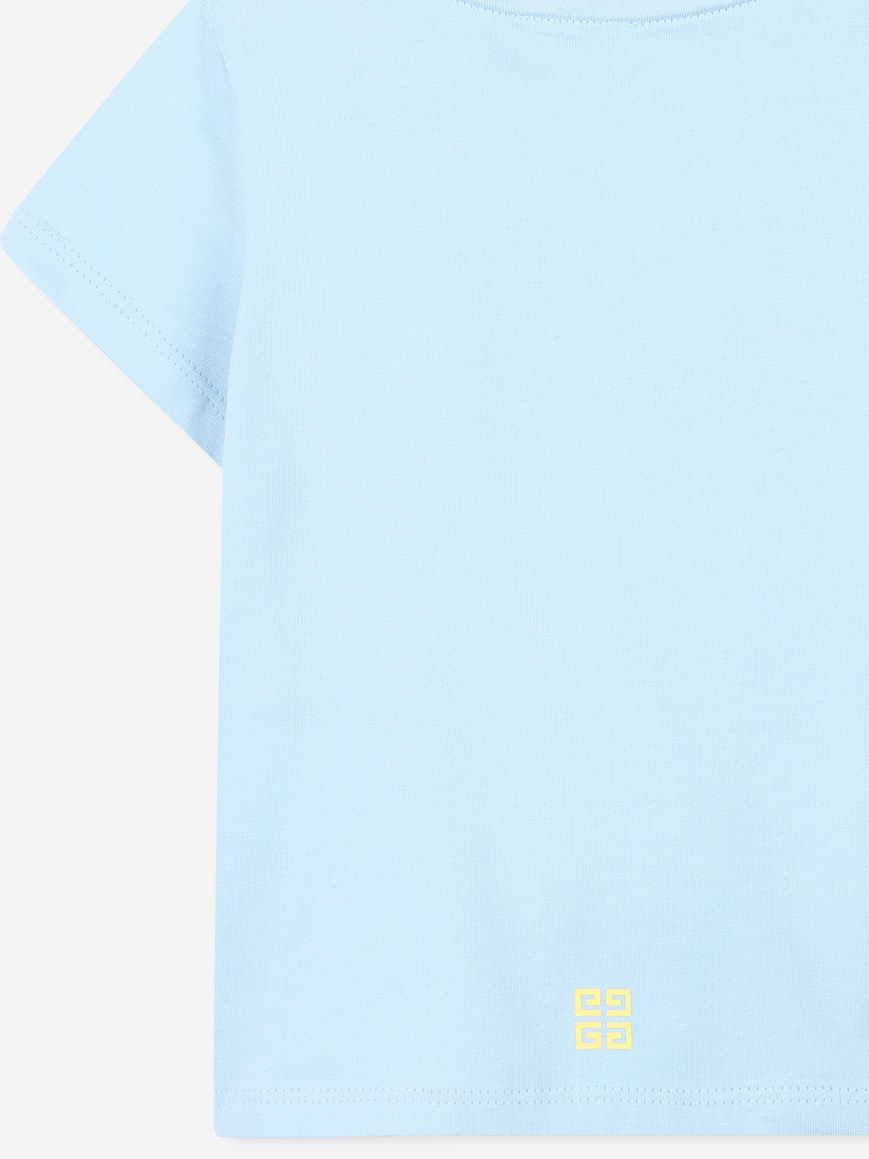 Baby Boys Logo T-Shirt - Soft Cotton Blue Short Sleeve Tee for Toddlers | Perfect for Playdates, Daycare & Family Photos
