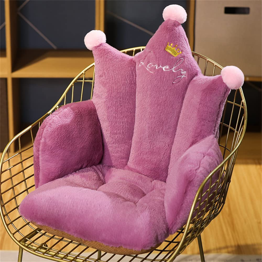 Tiowo Kids Plush Crown Armchair - Soft Baby Support Chair with Stuffed Animal Design, Purple Toddler Reading Sofa Seat Cushion | Perfect for Nursery Decor, Playroom Furniture & Cozy Storytime
