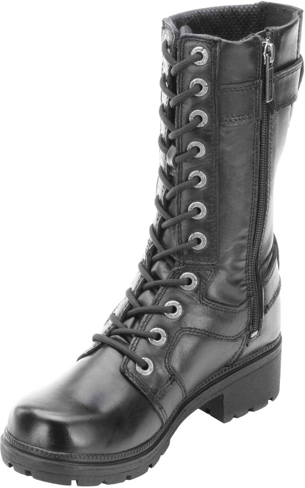 Harley-Davidson Women's EDA Leather Motorcycle Boots - Stylish & Comfortable Riding Shoes for Casual Wear & Biker Fashion | Perfect for Motorcycle Rides, Daily Outfits & Outdoor Adventures