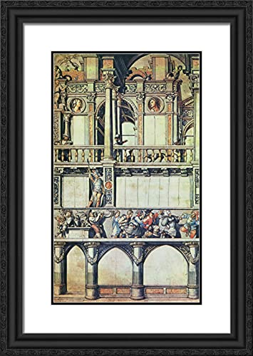 Black Ornate Wood Frame with Double Matting