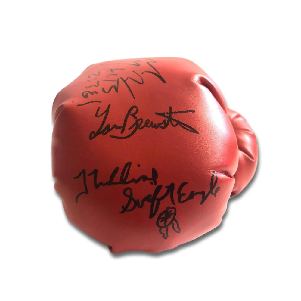 Authentic Boxing Legends Multi-Signed Glove with JSA COA - Spinks, Byrd, Manfredy, Brewster, Smith +5 More - Perfect for Collectors, Sports Memorabilia Displays & Boxing Fan Gifts
