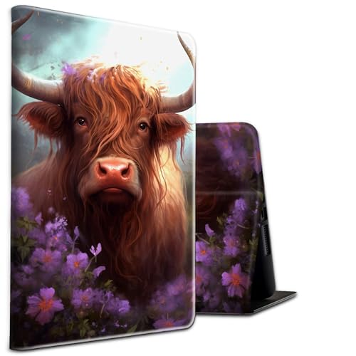 Cow With Purple Flowers