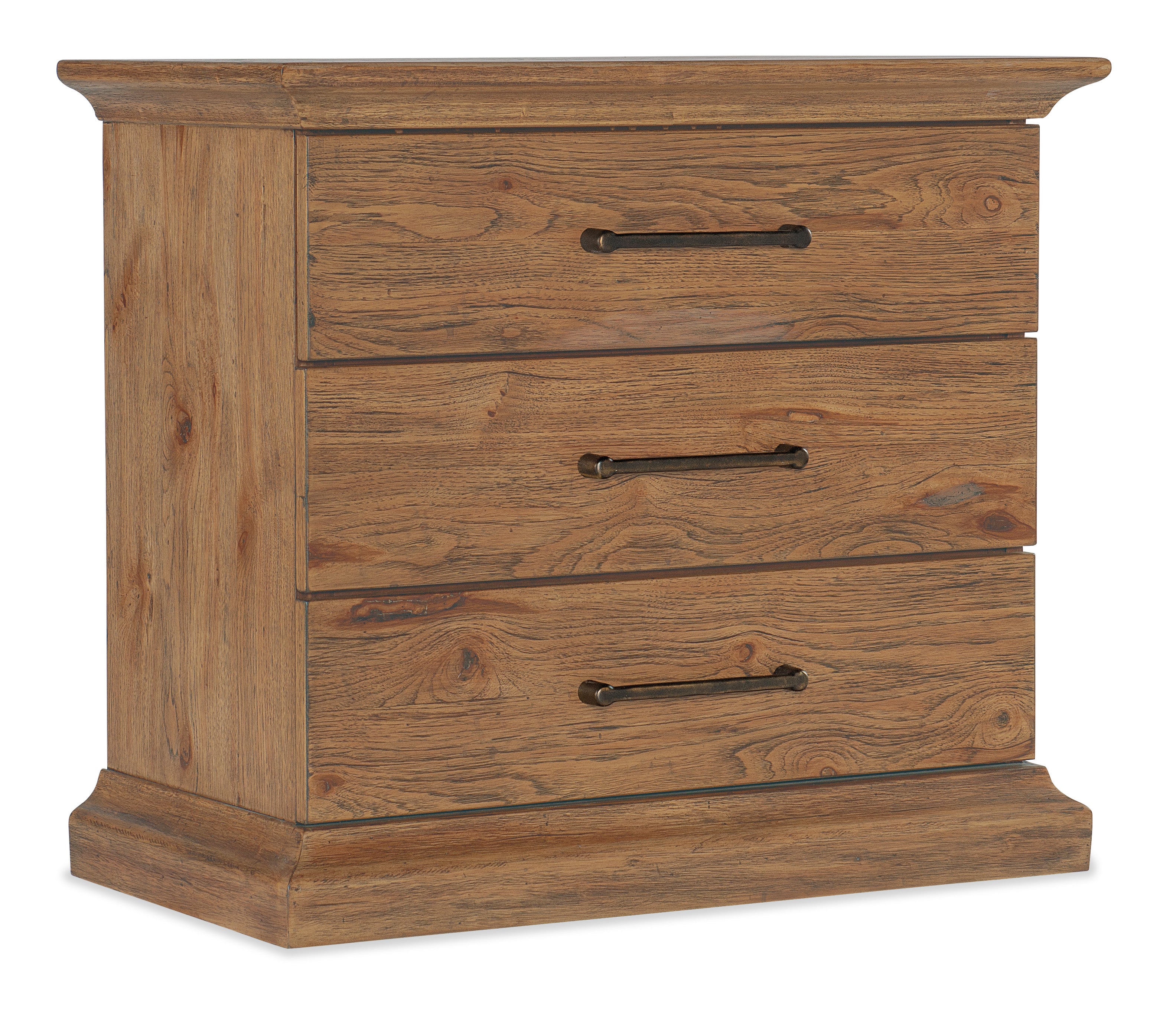 Big Sky Three Drawer Nightstand - Solid Wood Bedside Table with Storage for Bedroom, Living Room & Office - Perfect for Organizing Books, Lamps & Bedroom Essentials