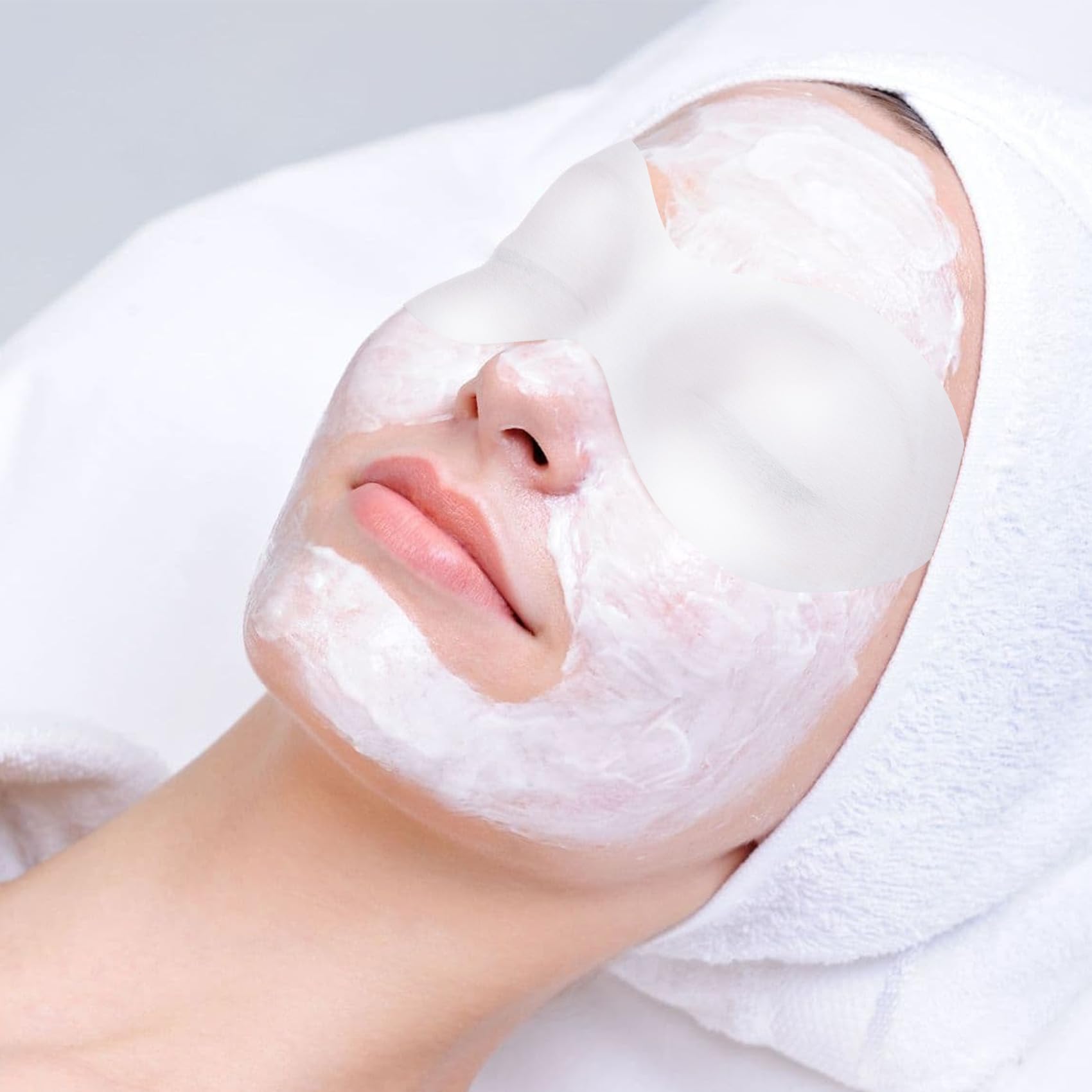 50 Sheets Disposable Non-Woven Eye Covers | Cotton Facial Eye Masks for Spa & Skincare | DIY Moisturizing Eye Mask Paper | Perfect for Relaxation, Dark Circle Treatment & Beauty Sleep