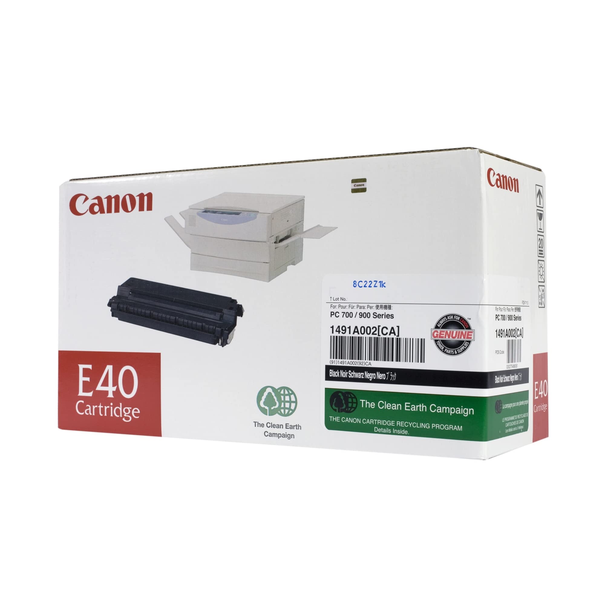 Canon E40 Black Toner Cartridge (1491A002CA) - High Yield Replacement for Canon ImageCLASS Printers - Perfect for Office & Home Printing Needs