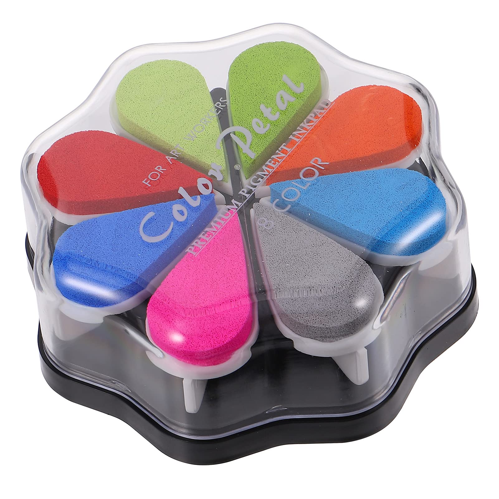 Milisten Petal Ink Pad - 12 Colors Non-Toxic DIY Stamp Pad for Scrapbooking, Card Making & Crafting - Washable Finger Ink for Kids & Adults - Perfect for Stamps, Scrapbooks & Art Projects