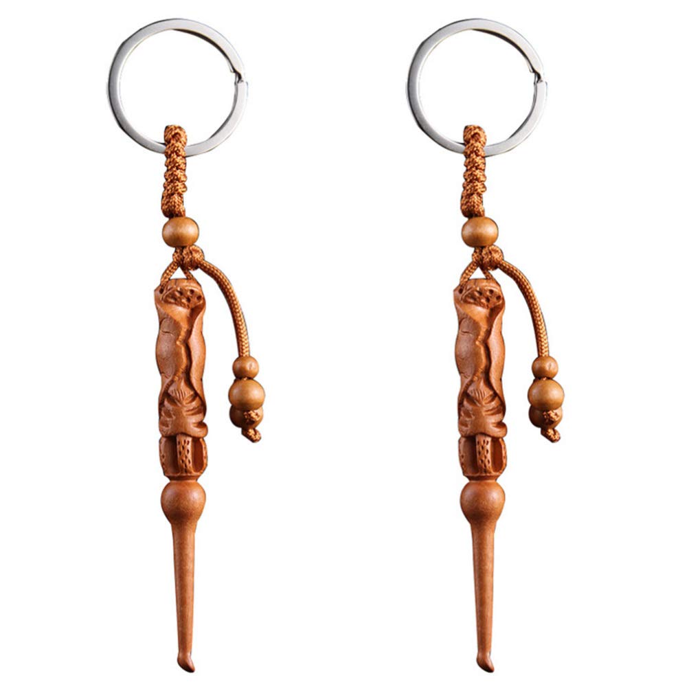 VOSAREA 2-Pack Creative Ear Pick Shaped Keychain - Cute Car Key Chain Pendant Accessories for Men & Women - Perfect for Key Organization, Gift Giving, and Everyday Use