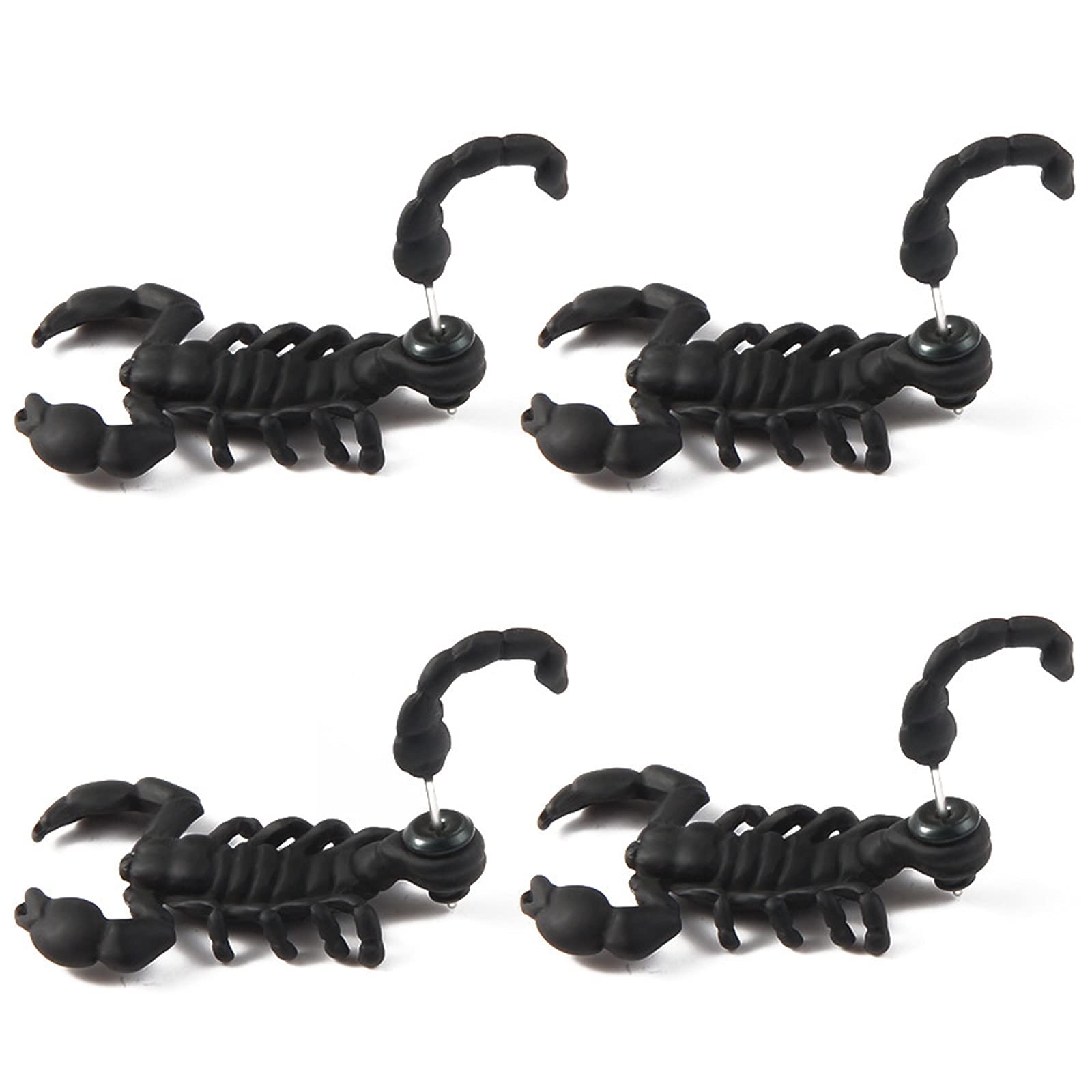 Gothic Hollow Skull Face Scorpion Spider Earrings for Women & Men - Punk Biker Hoop Stud Drop Dangle Earrings - Halloween Jewelry, Gothic Costume Accessories - Perfect for Parties, Concerts & Alternative Fashion