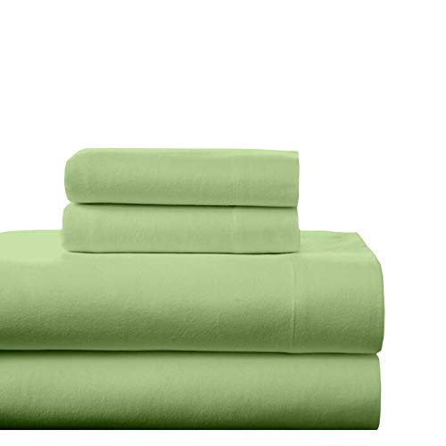4-Piece Twin XL Extra Deep Pocket Sheet Set - 100% Egyptian Cotton 400 Thread Count - Fits 18-24 Inch Mattress - Sage Solid Color - Perfect for Dorm Rooms, Guest Beds & Deep Mattresses