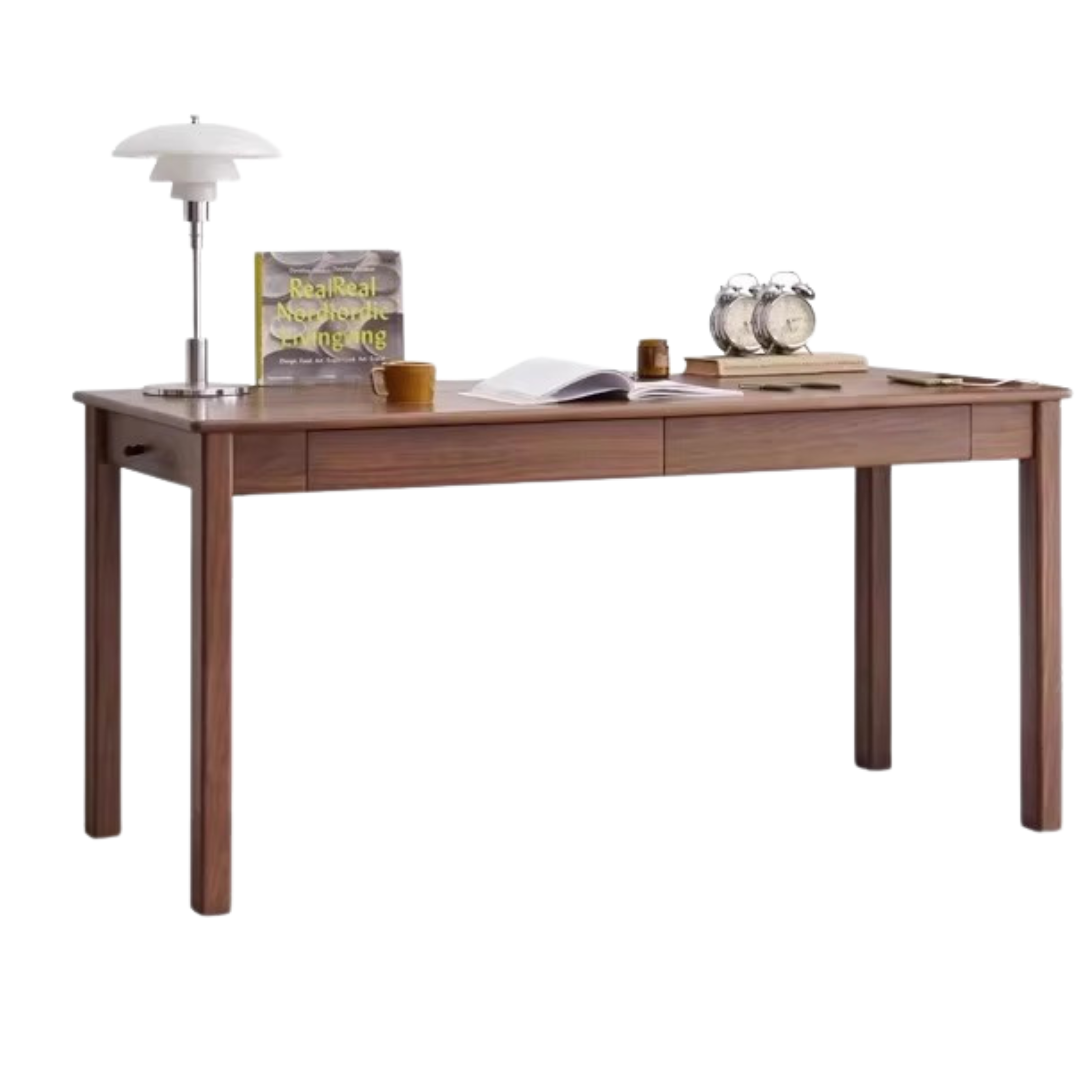 Premium Solid Wood Office Desk - Black Walnut, Oak & Ash Options | Modern Home Office & Executive Workspace Furniture