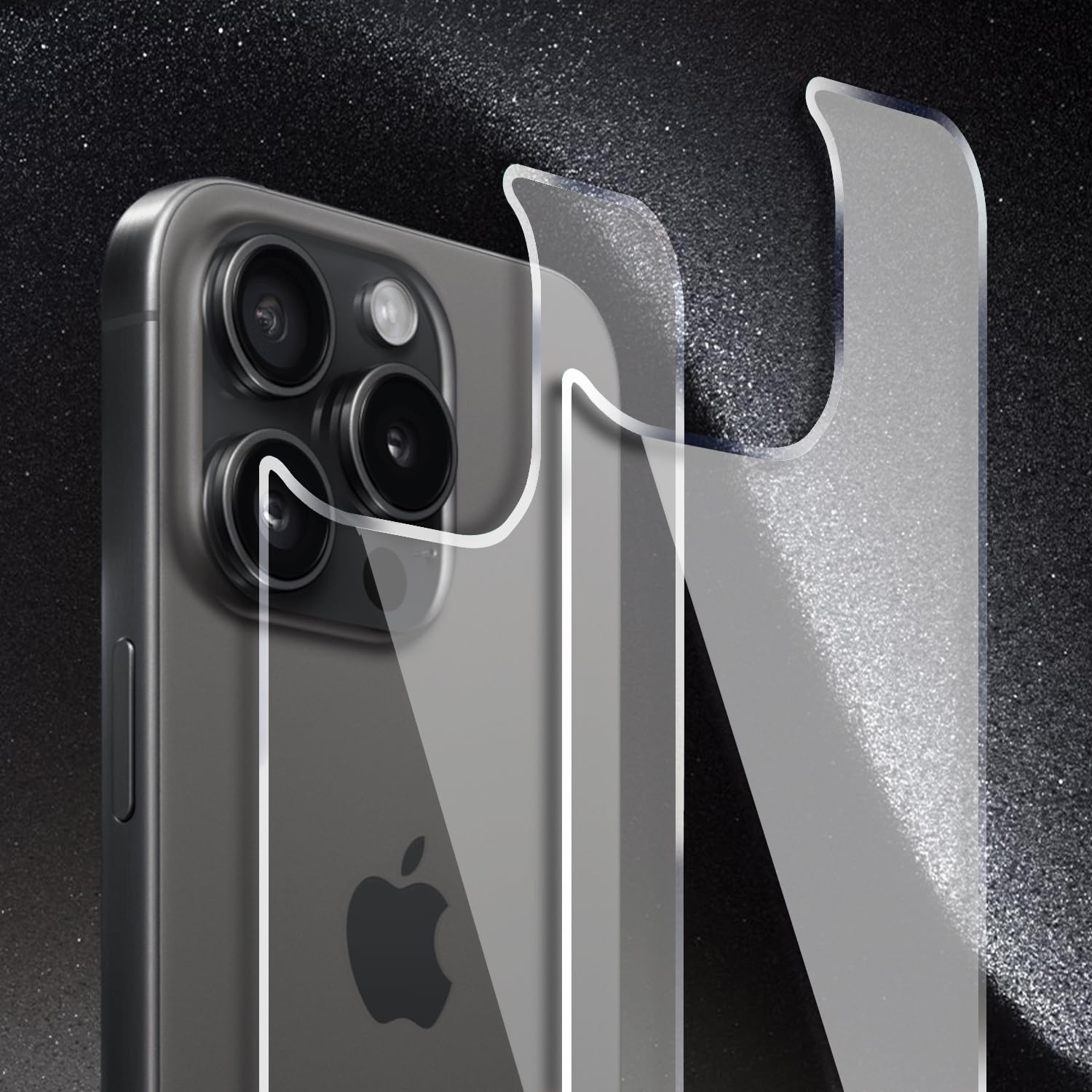 iPhone 15 Pro Back Glass Protector (2-Pack) - Tempered Glass Rear Screen Protector for 6.1