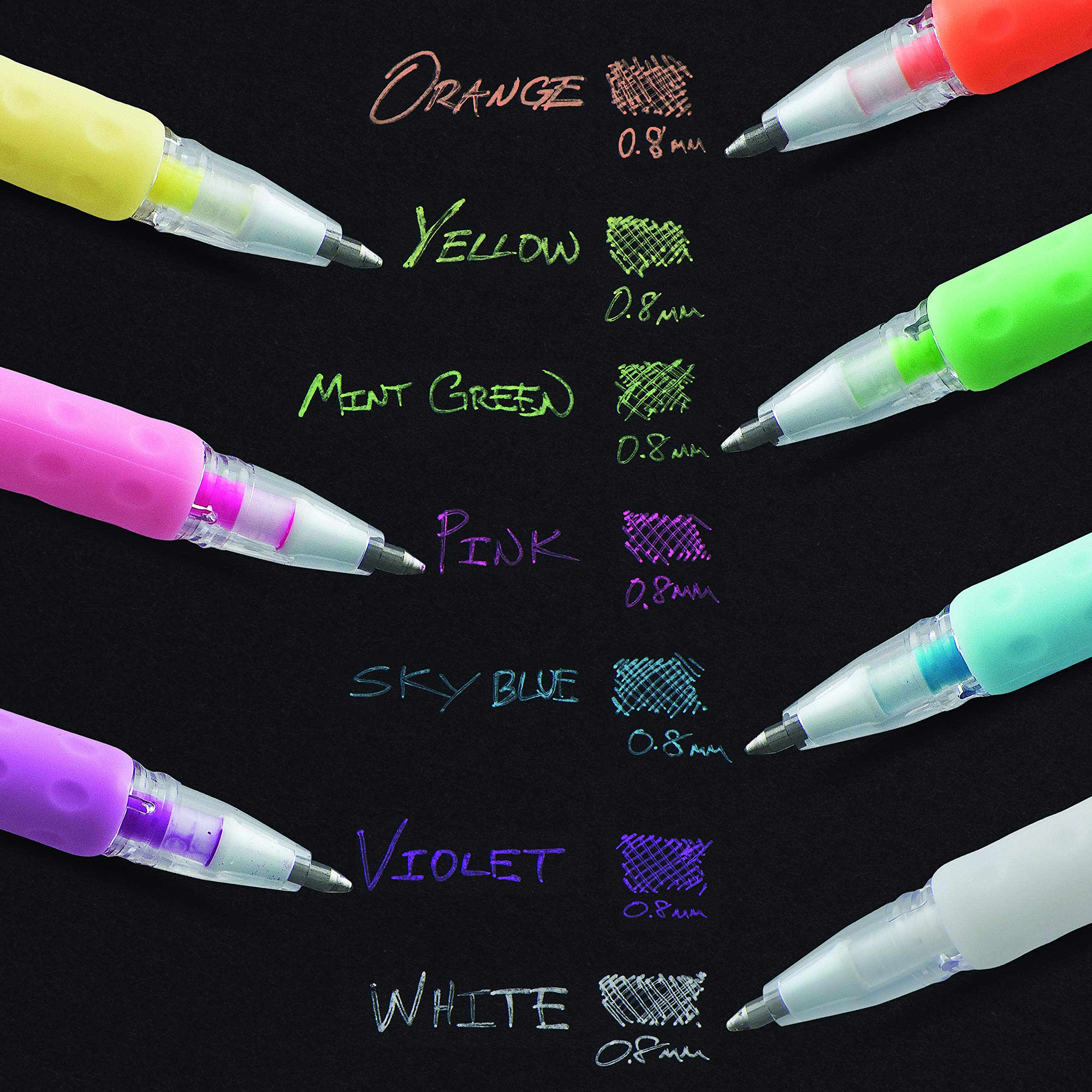 Pentel Milky Pop Pastel Gel Pen Set - 0.8mm Medium Point, 12 Pink Ink Pens (K98-LP) for Journaling, Note Taking & Creative Writing
