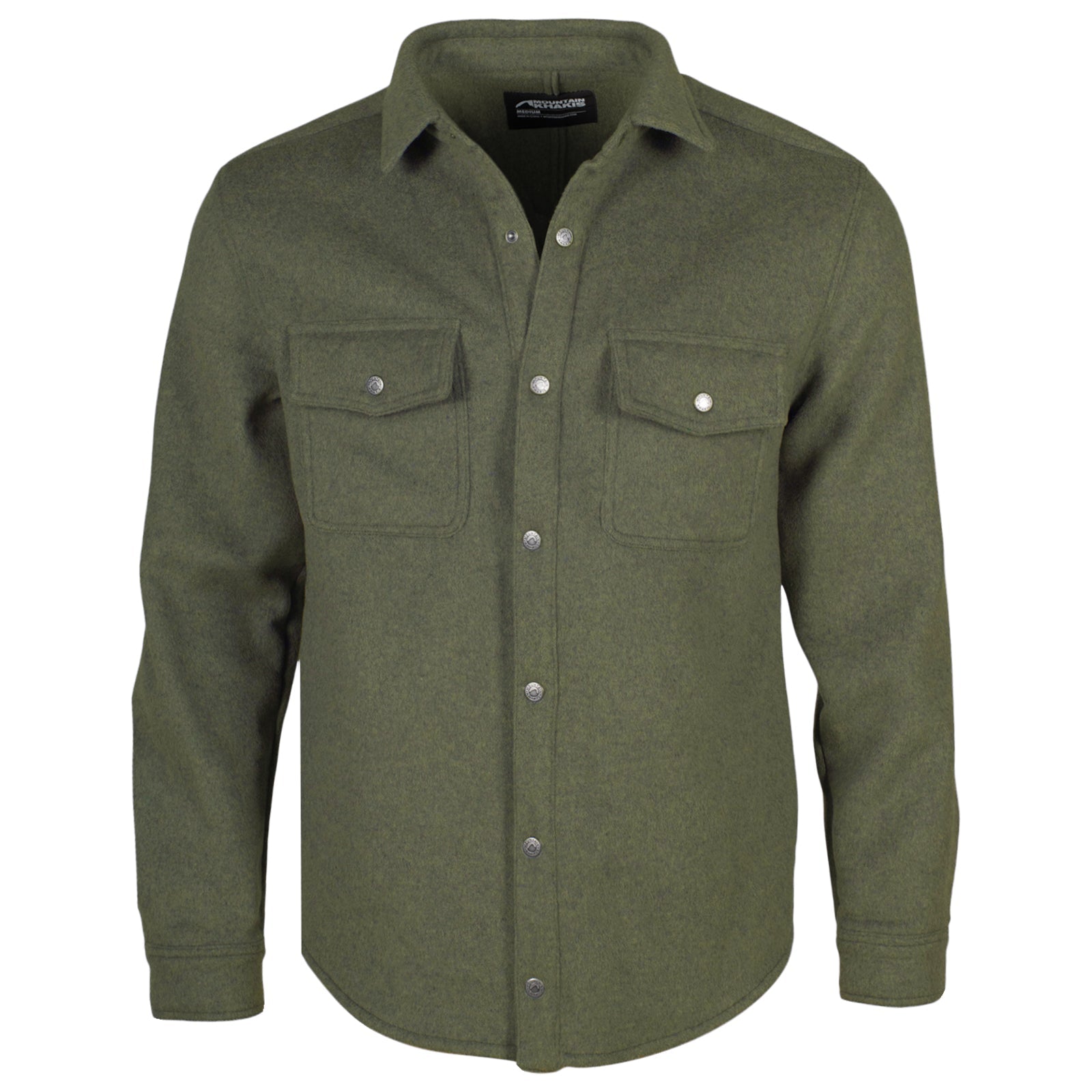 Dover Wool Shirt Jacket for Men - Warm Winter Fleece Lined Plaid Shirt Jacket - Outdoor Hiking, Camping & Casual Wear