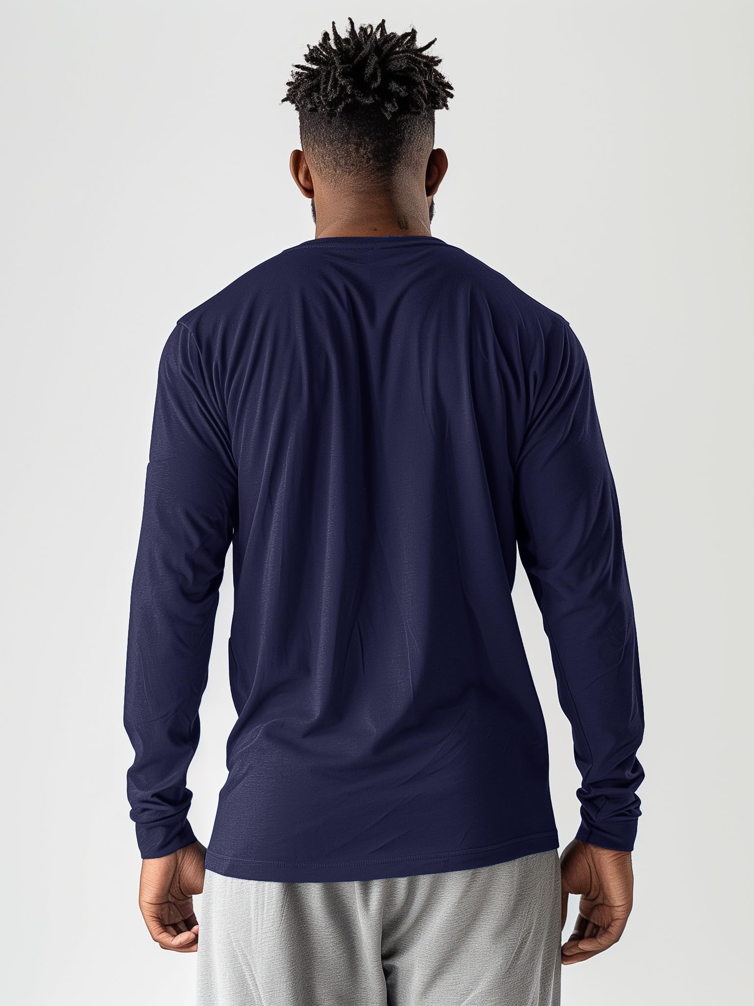 5 Pack Men's Quick Dry Moisture Wicking Long Sleeve Athletic Shirts - Breathable Workout T-Shirts for Running, Gym & Outdoor Activities | Performance Activewear for Sports & Exercise