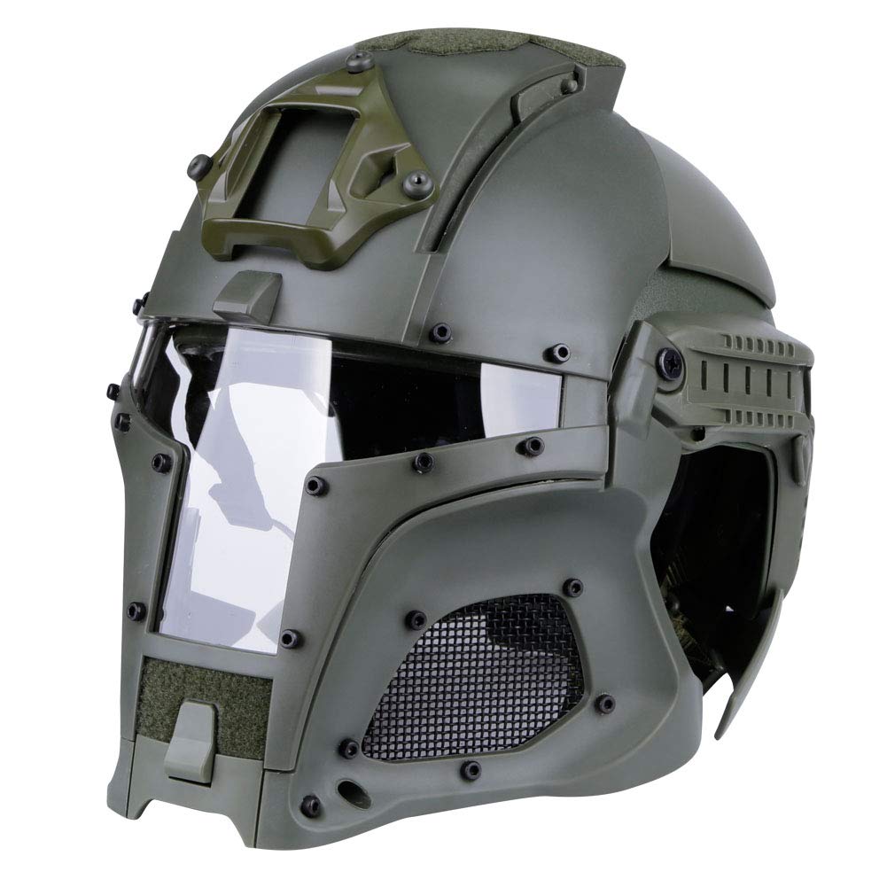 Full Face Airsoft Helmet Mask - Tactical Steel Mesh Paintball Helmet for Wargame & CS Cosplay | Protective Gear for Airsoft, Paintball & Tactical Games