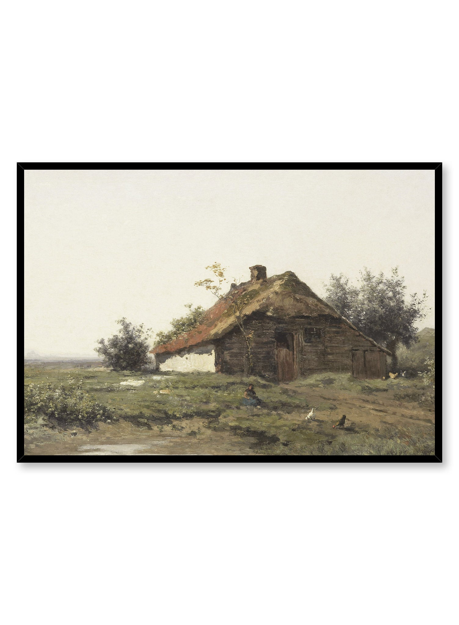 Open Fields Landscape Poster - Nature Wall Art Decor for Living Room, Bedroom & Office - Scenic Countryside Print for Home & Office Decor