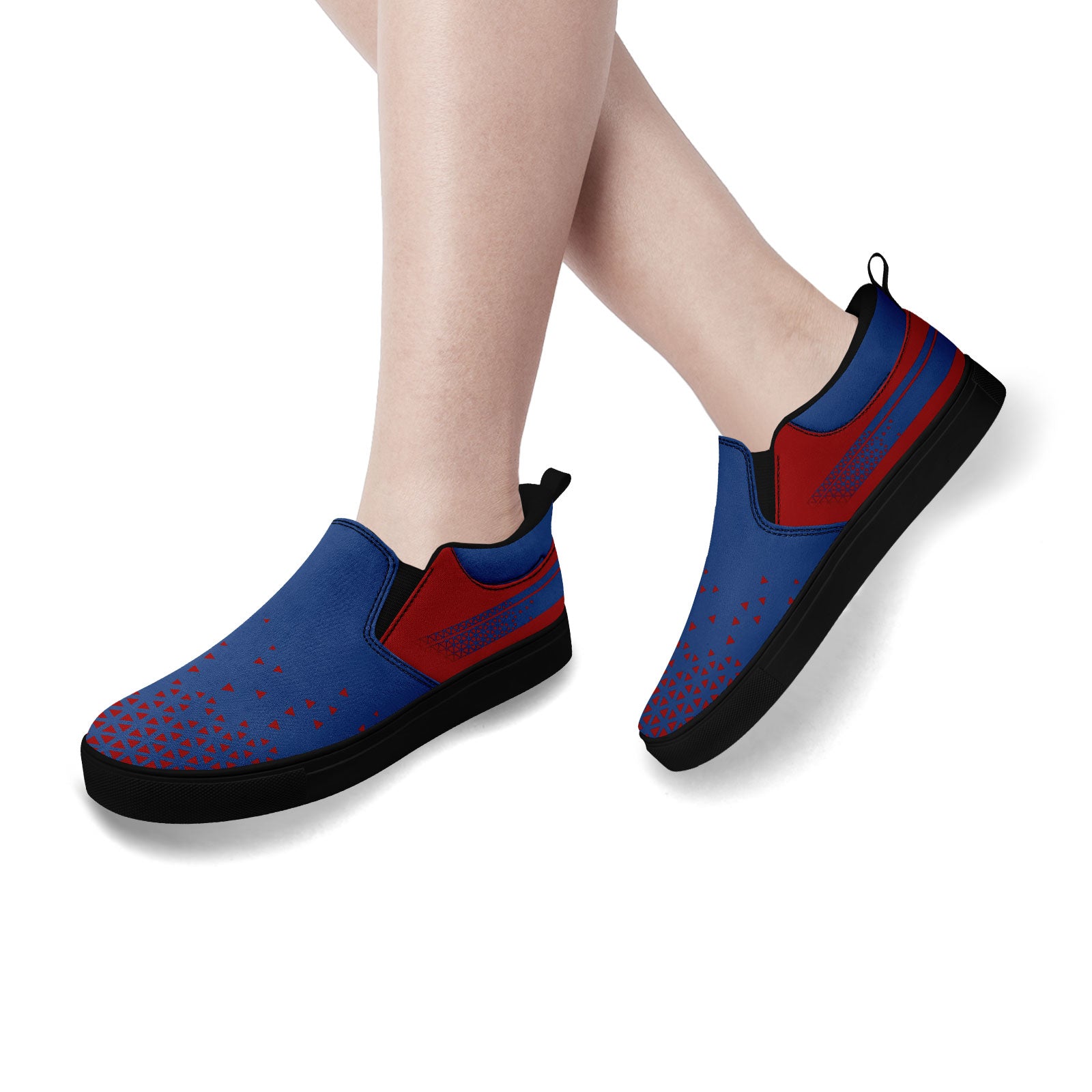 Custom Personalized Slip-On Canvas Sneakers - Handmade Breathable Casual Shoes for Men & Women - Perfect for Walking, Travel & Everyday Wear (Style: FN071 E023042)