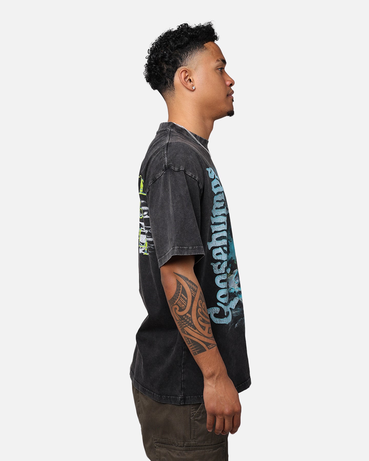 Vintage Goosebumps Fever Tree Graphic T-Shirt - American Thrift Style Black Wash Tee for Casual Wear, Street Fashion & Retro Outfits