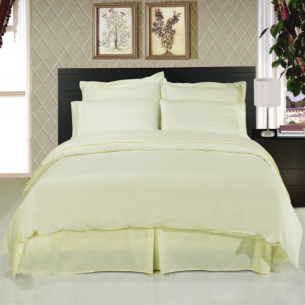 Premium 8-Piece Ivory Bedding Set - Full Size Microfiber Sheets & Duvet Cover - Ultra Soft, Breathable & Wrinkle Resistant - Perfect for Master Bedroom, Guest Room & Cozy Home Decor