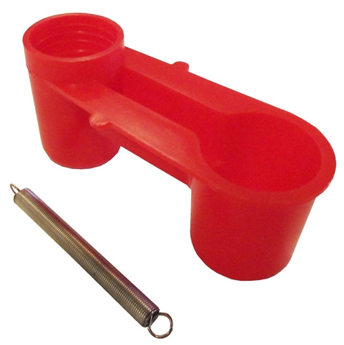 1 Red Soda Pop Water Bottle - Bird Drinker Cup with Spring - Perfect for Pet Birds, Outdoor Bird Feeders, and Garden Decor