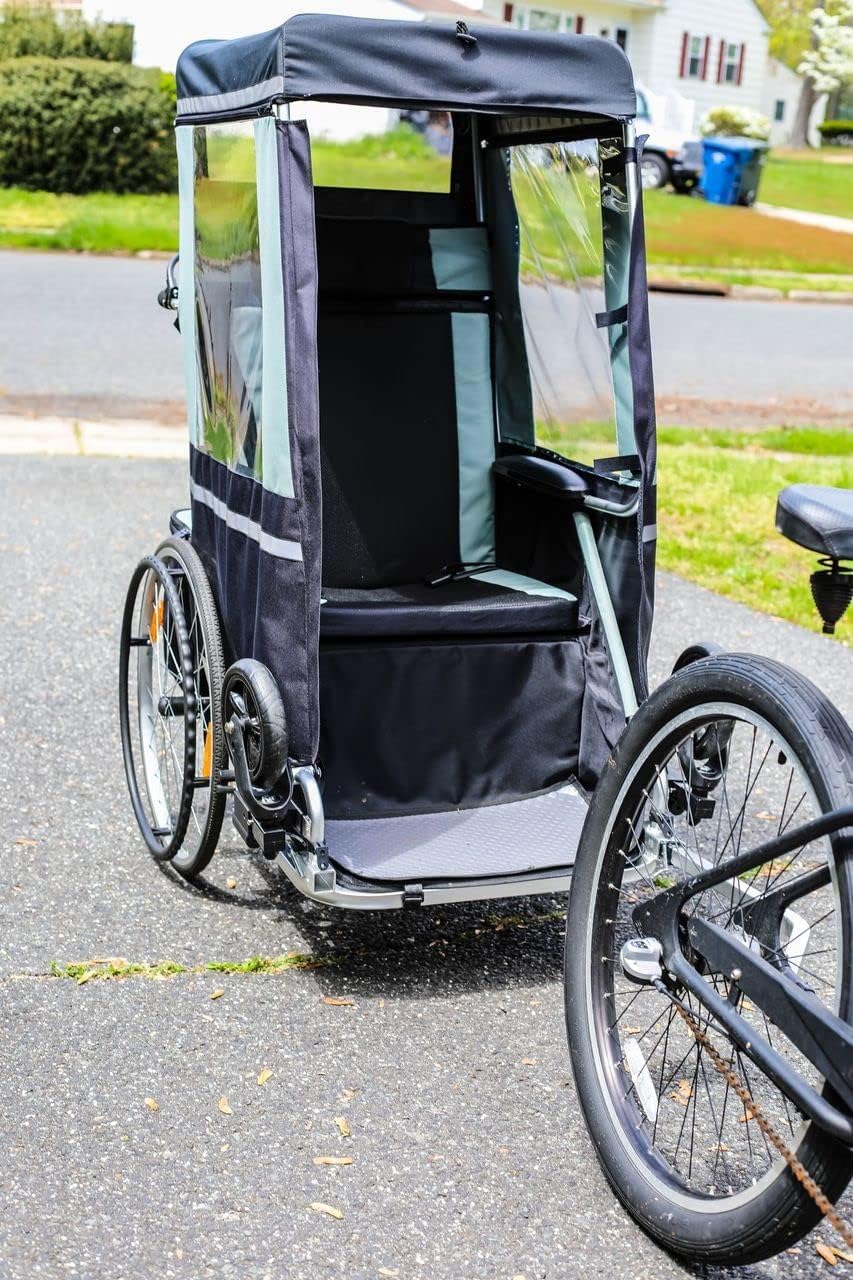 PediCruiser - Adult Bike Trailer & Stroller Wheelchair for Seniors & Disabled - Lightweight Folding Mobility Aid for Outdoor Adventures, Shopping & Daily Commute