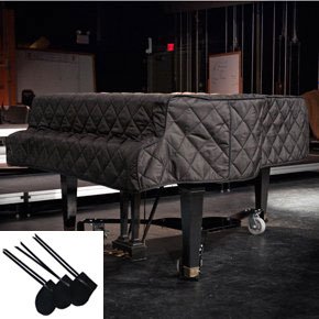 Premium Black Quilted Grand Piano Cover for 5'3