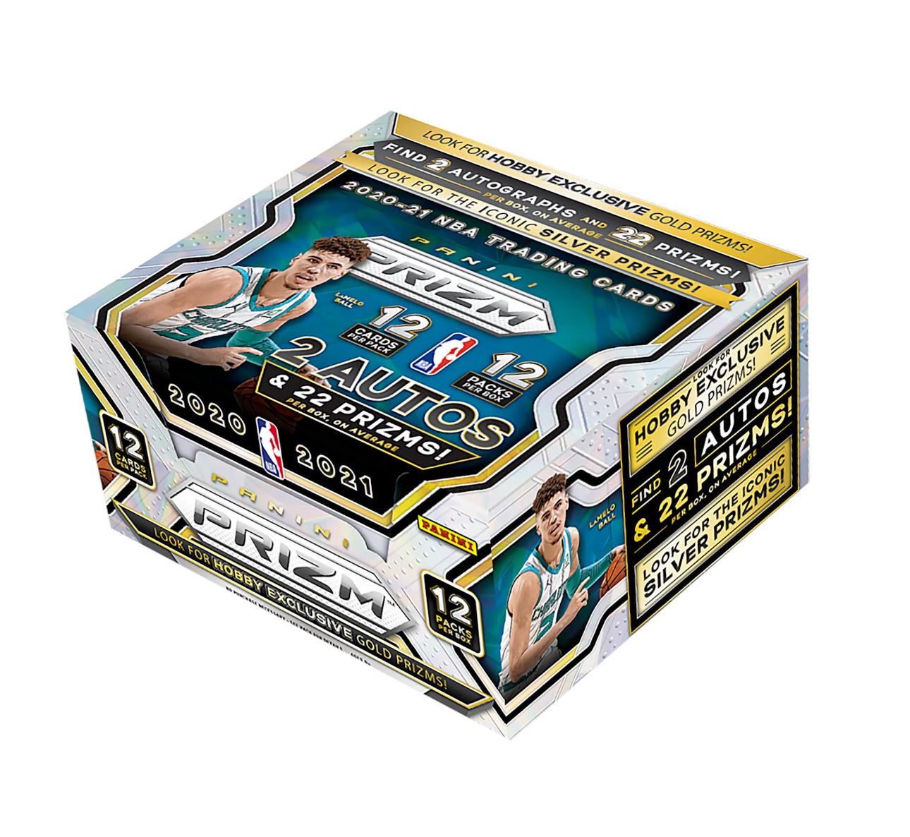 2020-21 Panini Prizm NBA Basketball Trading Cards Hobby Box - Collectible Cards for Basketball Fans, Fantasy Sports & Investment
