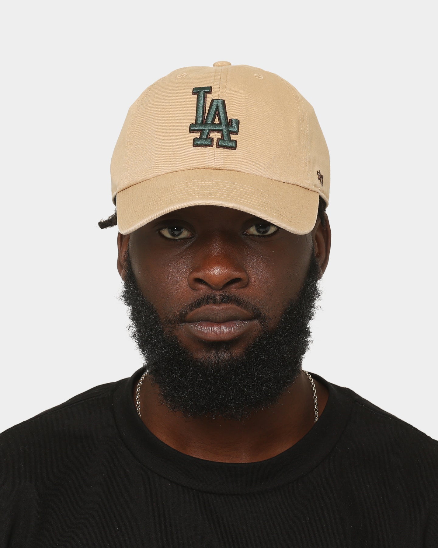 47 Brand Los Angeles Dodgers 'Croc Hunter' Snapback Hat - Khaki/Dark Green Adjustable Baseball Cap for Men & Women - Perfect for Baseball Games, Outdoor Activities & Fashion Streetwear