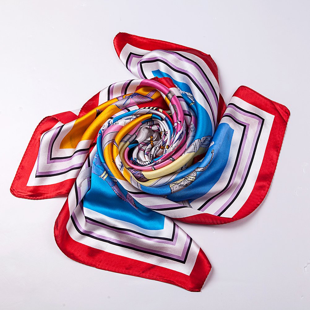 Pure Silk Scarf for Women - Lightweight Long Head Wrap Shawl - Elegant Fashion Accessory for Office, Wedding & Travel Gifts