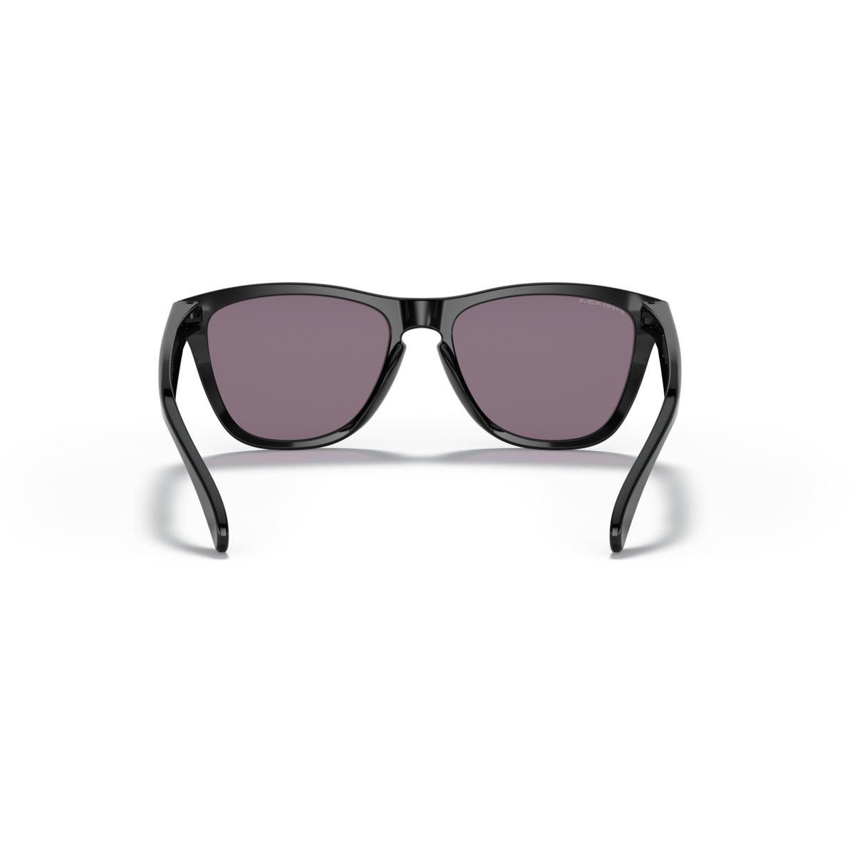 Oakley Frogskins Sunglasses - Low Bridge Fit, Polished Black Frame with Prizm Grey Lenses (Model 0OO9245-924575) | UV Protection for Running, Cycling & Outdoor Sports