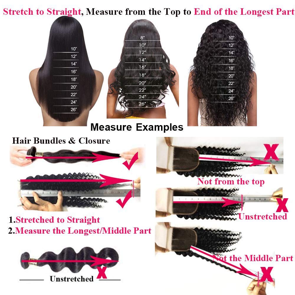 QTHAIR 14A Grade Brazilian Straight Human Hair Bundles with Lace Frontal - 100% Unprocessed Virgin Hair (12