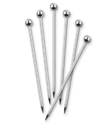 Premium Stainless Steel Cocktail Picks Set - 12-Piece Elegant Drink Stirrers for Martinis, Cocktails & Beverages - Perfect for Home Bars, Parties & Wedding Receptions