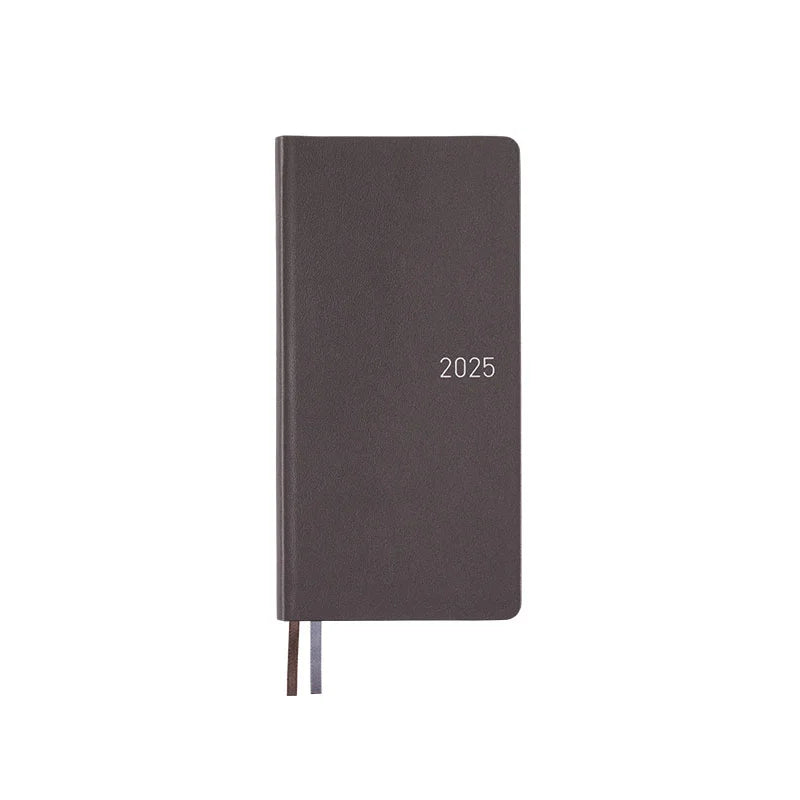 Hobonichi Techo 2025 Planner - Premium Leather Cover, Steel Gray Weeks Hardcover, Weekly Horizontal Layout, English Edition | Perfect for Journaling, Productivity & Time Management