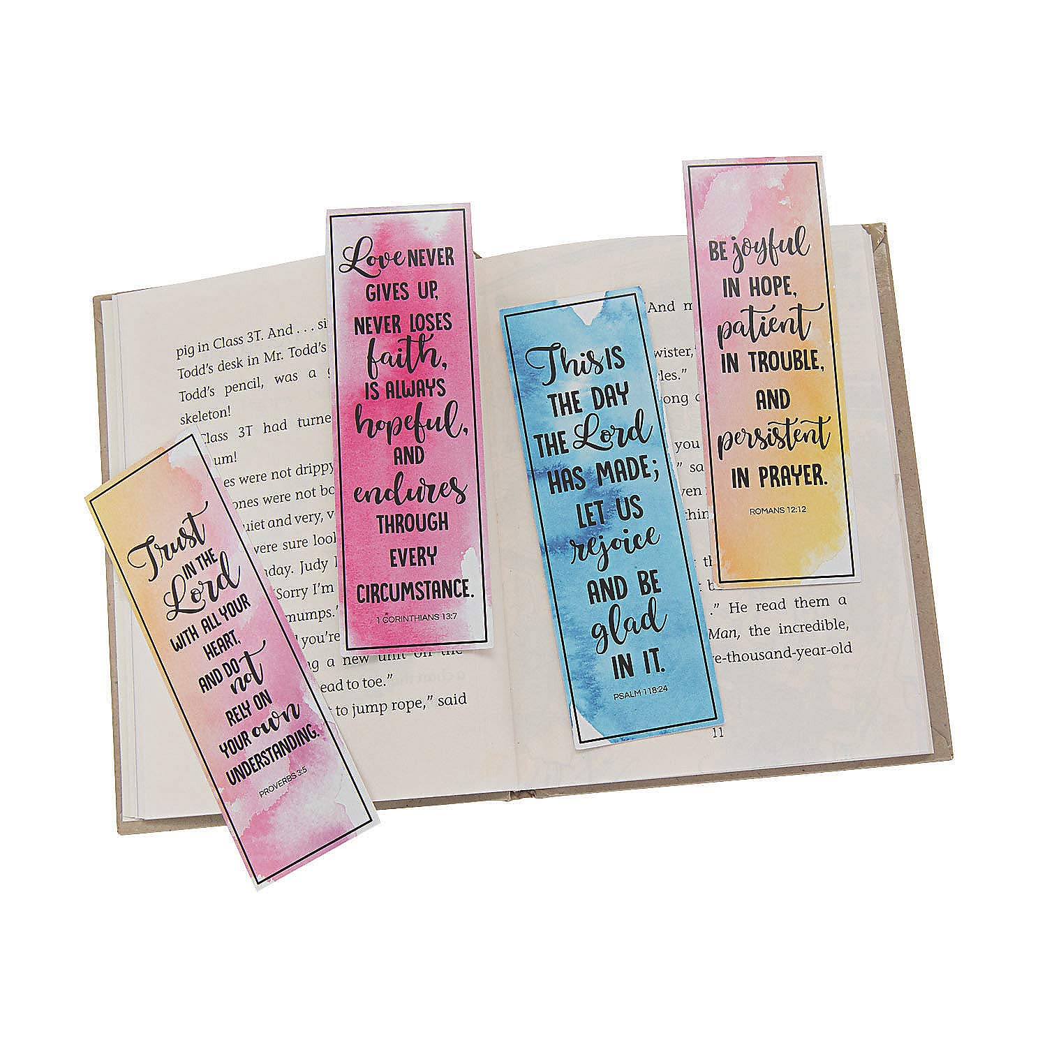 Religious Watercolor Bookmarks - 24-Piece Set for Bible Study, Prayer Journals & Gift Giving - Inspirational Stationery for Christians