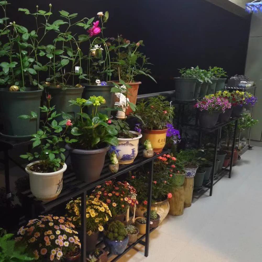 Zhongma 3-Tier Heavy Duty Plant Stand - 660 LBS Capacity Indoor/Outdoor Plant Holder (35.43x17.32x39.37 Inch) - Space-Saving Multi-Level Flower Shelf for Patio, Living Room, Garden & Balcony Decor