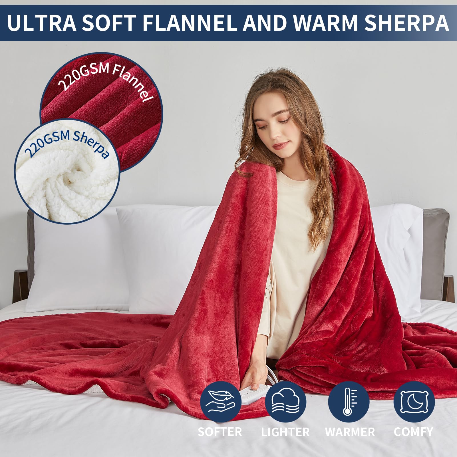 Premium Electric Heated Blanket 100
