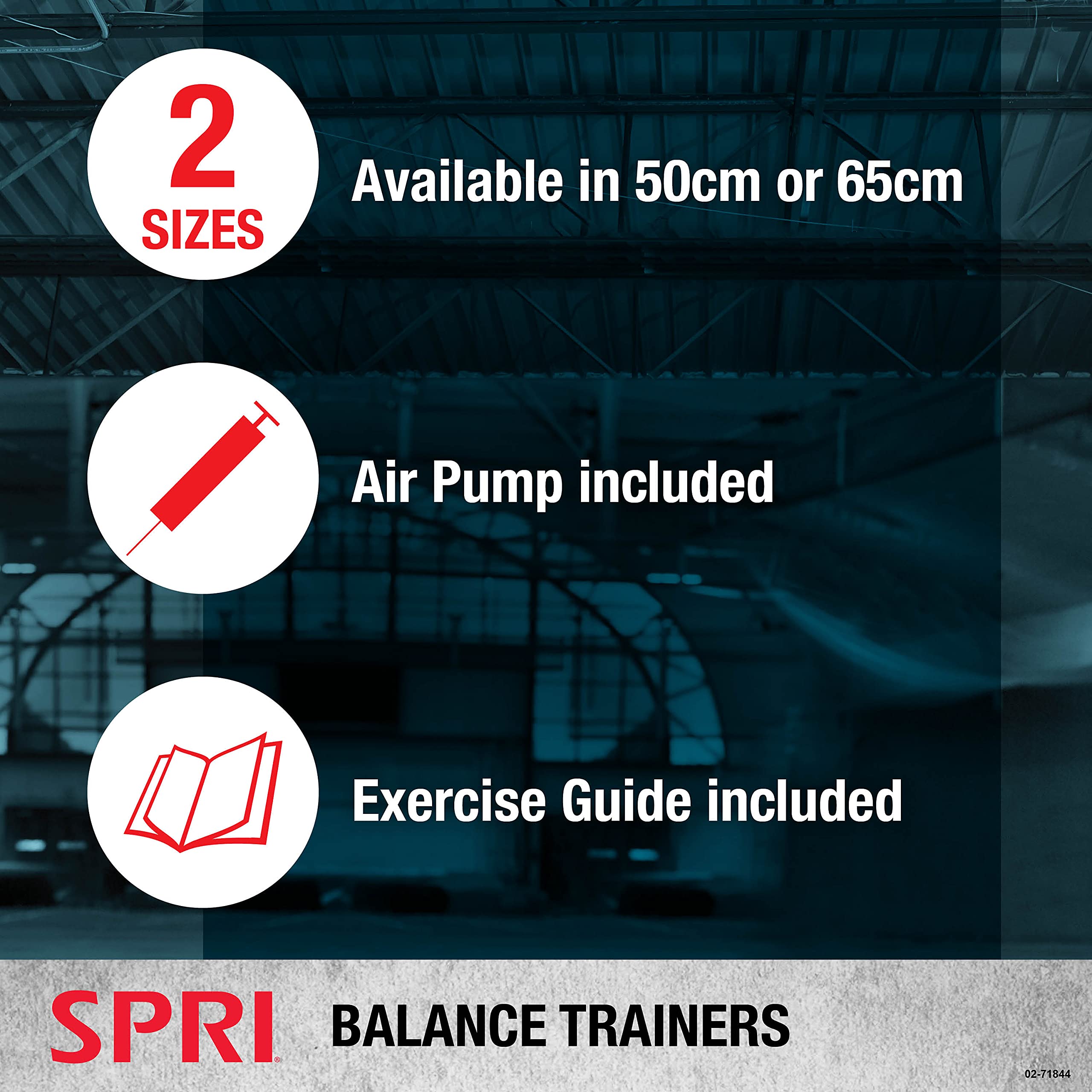 SPRI Balance Trainer Dome Half-Exercise Ball with Non-Slip Base - 65cm Pro & 50cm Sport for Core Strength, Stability Training & Flexibility | Home Gym, Yoga, Pilates & Physical Therapy Equipment
