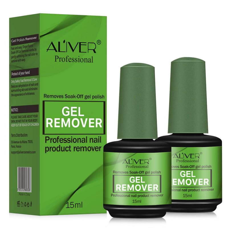 Gel Nail Polish Remover Kit (2 Pack) - Fast Acting Gel Polish Remover for Salon & Home Use, Removes Gel Nail Polish in 2-4 Minutes Without Foil or Soaking - Gentle & Non-Irritating Formula for Manicure & Pedicure Care