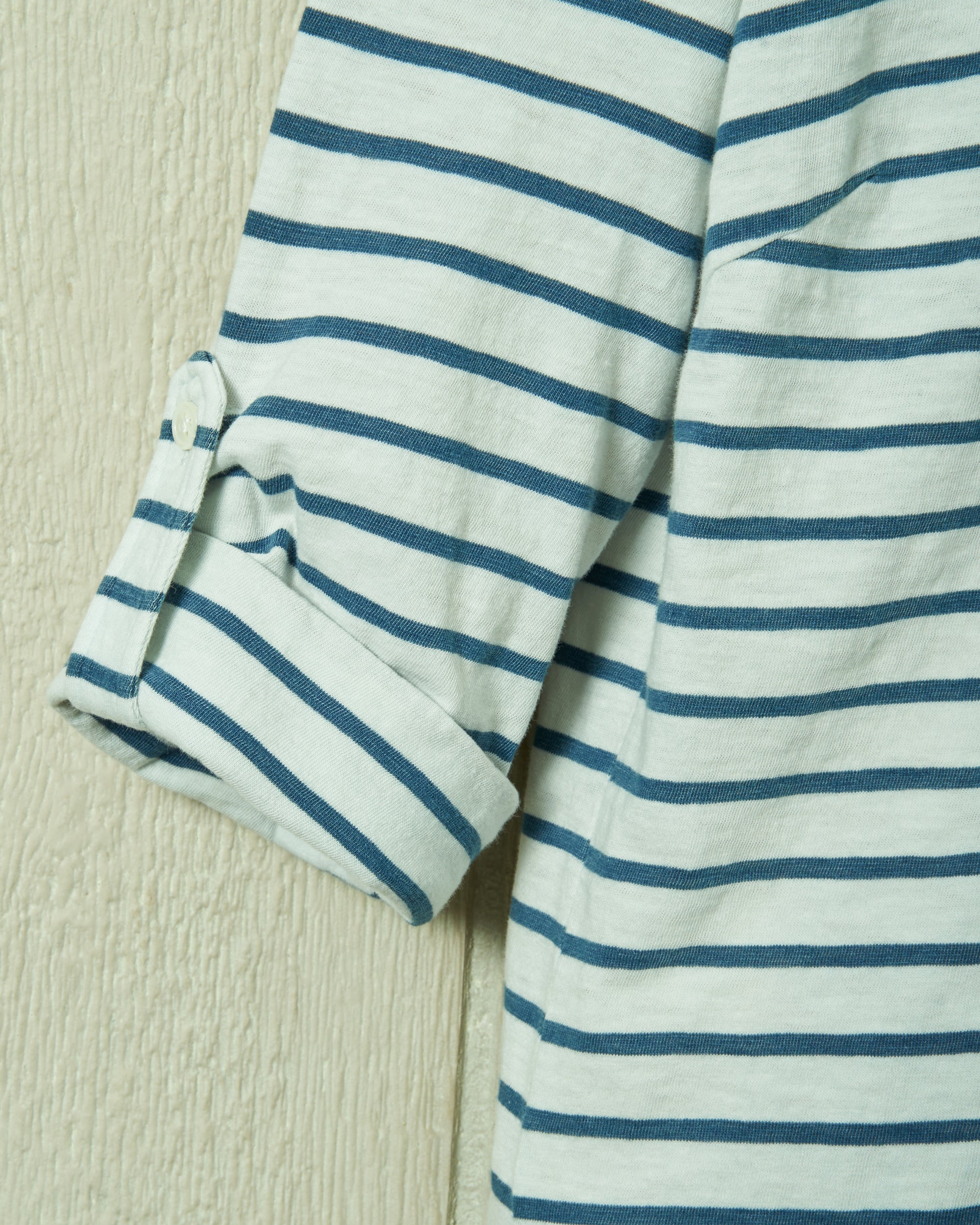 Avalon Indigo Knit Top - Women's Striped White & Navy Crewneck Sweater for Casual Wear & Layering