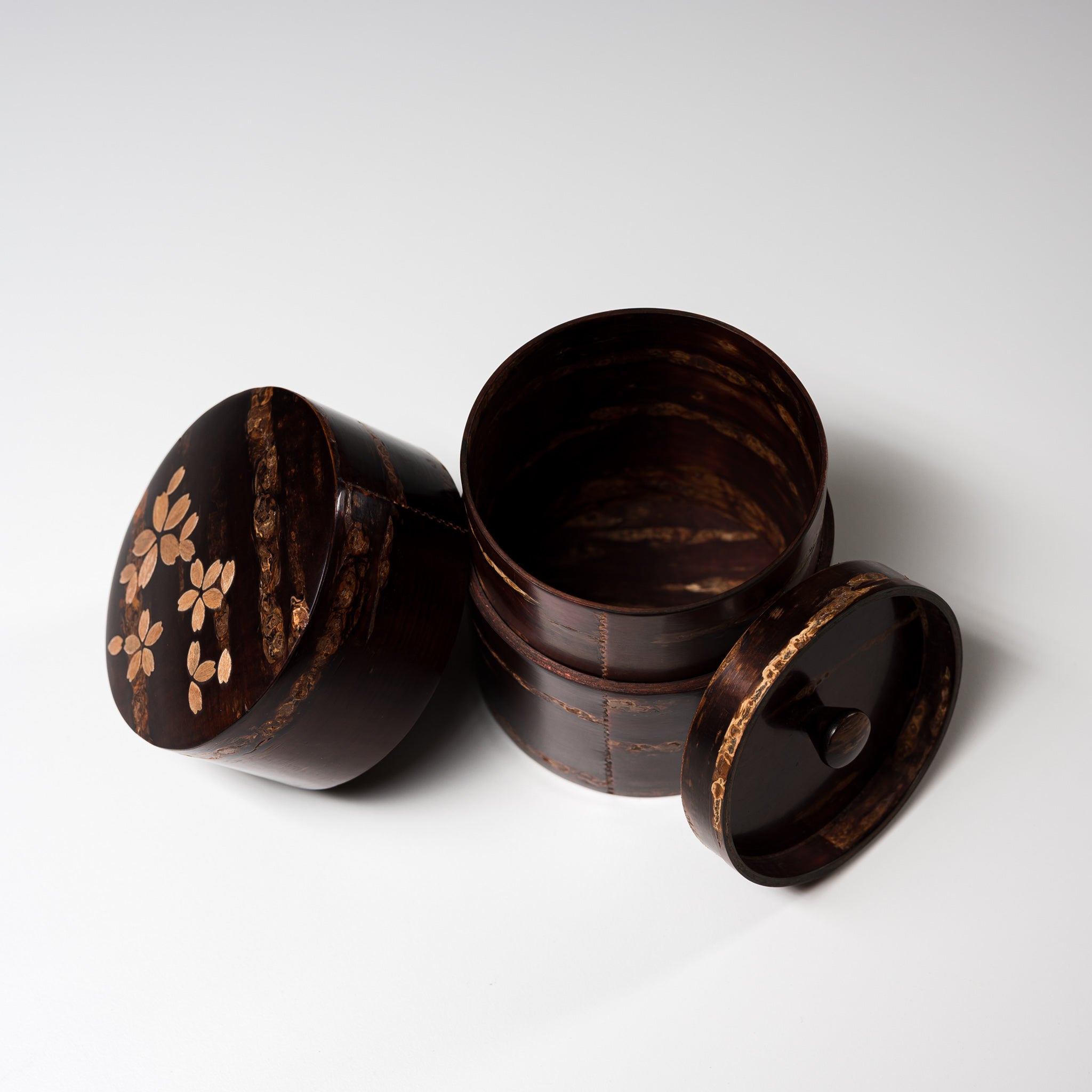 Tomioka Cherry Bark Tea Caddy - Handmade Japanese Sakura Wood Tea Canister - Small Size for Loose Leaf Tea Storage - Perfect for Matcha, Green Tea & Herbal Tea Brewing