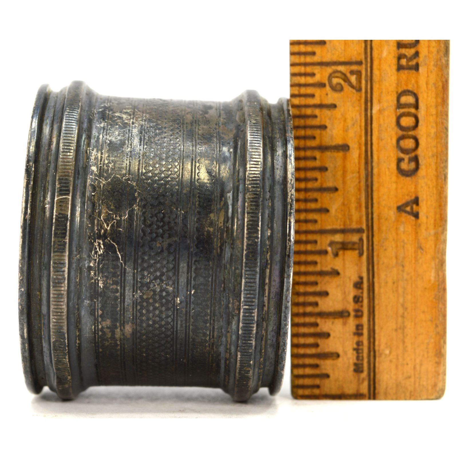 Antique Sterling Silver Napkin Ring - .925 Tested & Engraved 